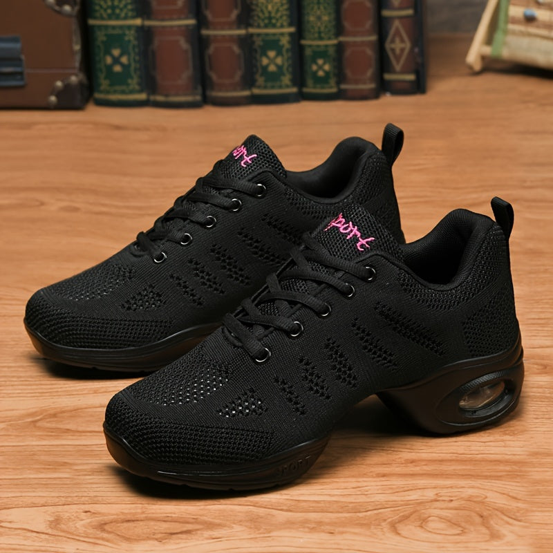 Breathable Mesh Mid Heel Dance Shoes for Women