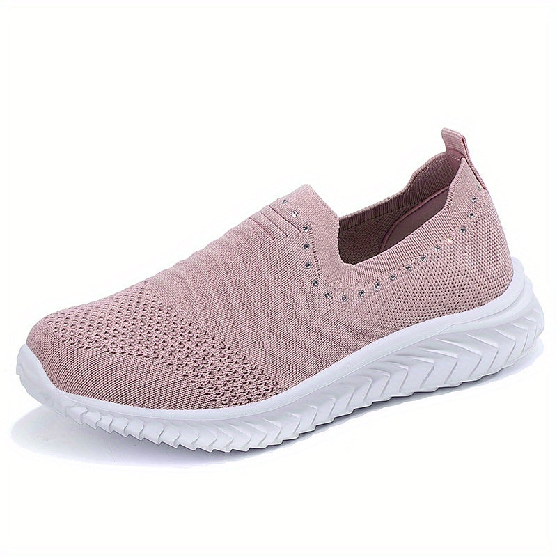 Women's Breathable Knit Slip On Sneakers Lightweight Shoes