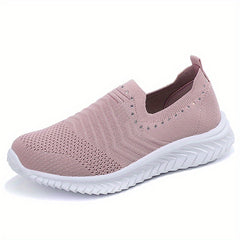 Women's Breathable Knit Slip On Sneakers Lightweight Shoes