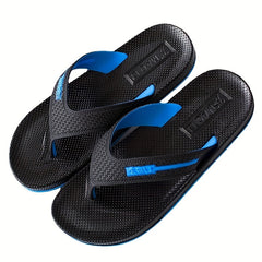 Men's Alphabet Detail Lightweight Non Slip Flip Flops