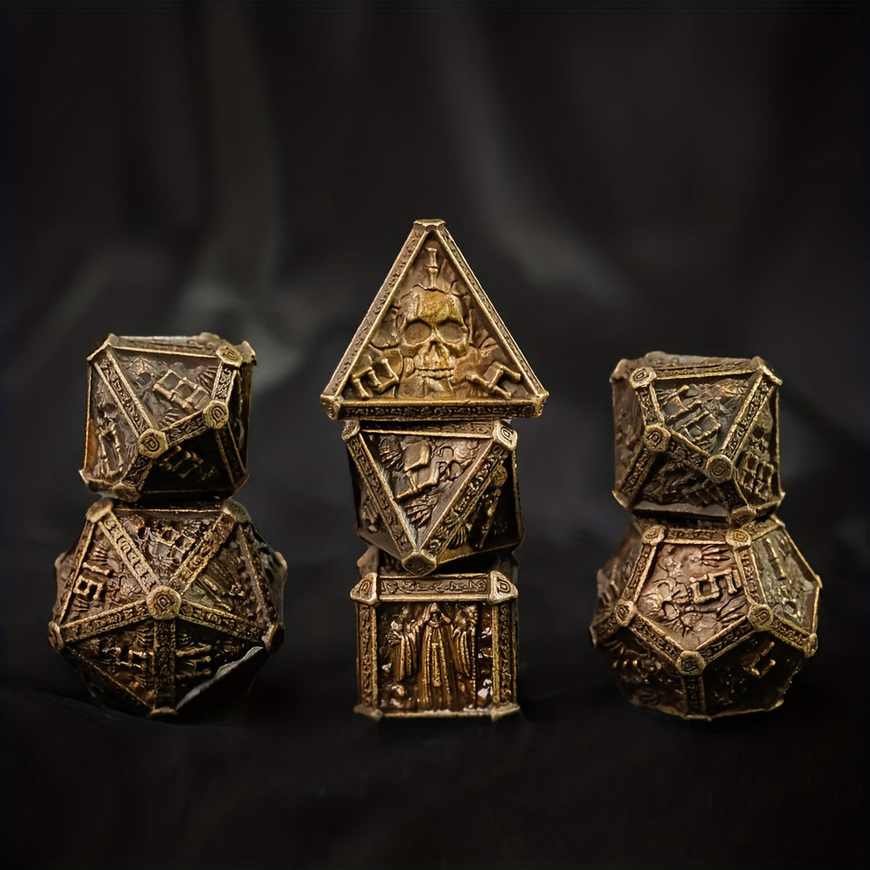 7pcs Wizard Metal Solid Dice Set for Board Game