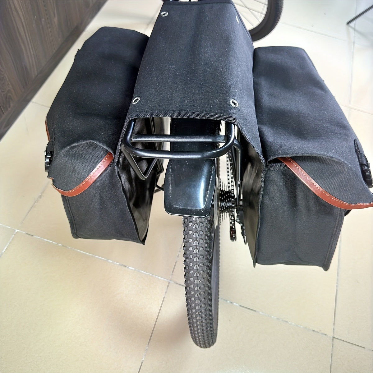 Large Capacity Waterproof Bike Trunk Bag for Commuting and Shopping