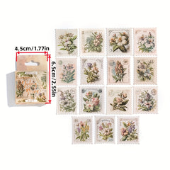 45pcs Romantic Retro Flower Diary DIY Decoration Sealing Stickers