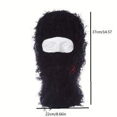 Unisex Thermal Knitted Hat with Full Face Covering for Outdoor Sports