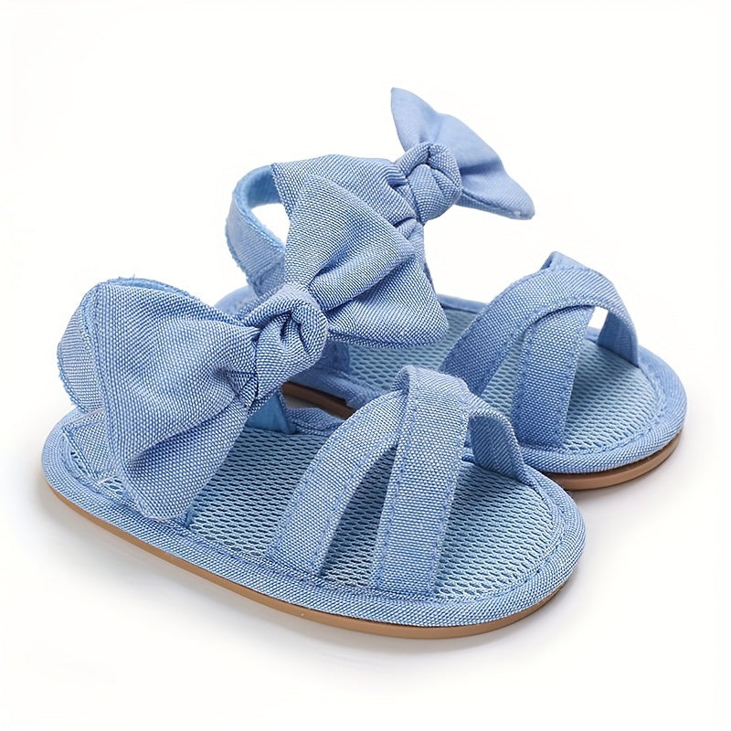 Casual Bowknot Open Toe Sandals for Baby Girls Lightweight Anti Slip Sandals