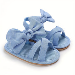 Casual Bowknot Open Toe Sandals for Baby Girls Lightweight Anti Slip Sandals