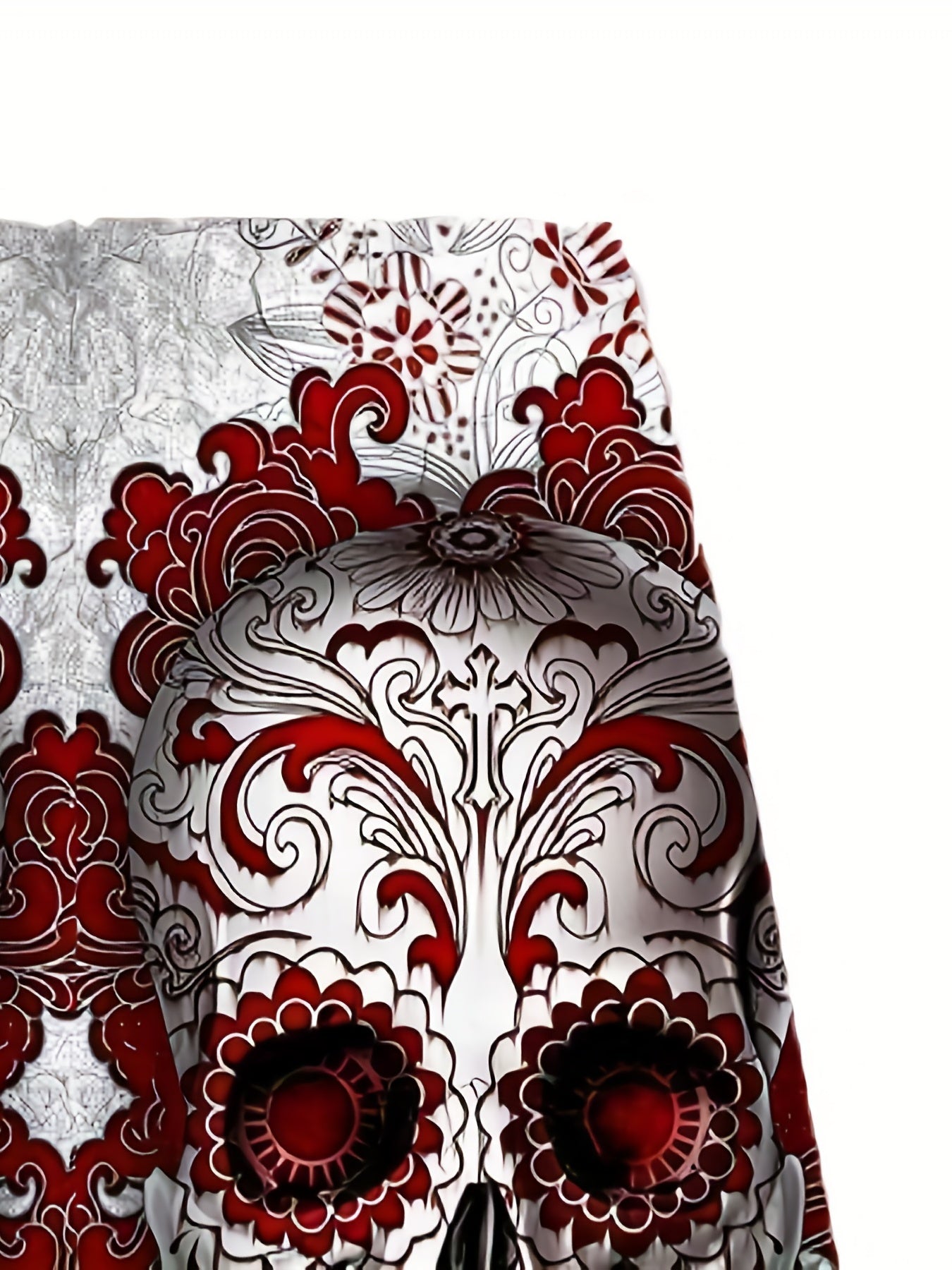 Men's Floral Skull Graphic Shorts Comfortable and Stylish Summer Wear