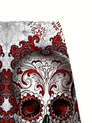 Men's Floral Skull Graphic Shorts Comfortable and Stylish Summer Wear