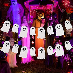 Halloween Hanging Ghost Flag Sparkling Party Banner Decoration