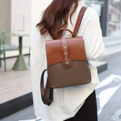 Vintage Flap Backpack Purse Anti-theft Zipper Daypack School & Travel Bag