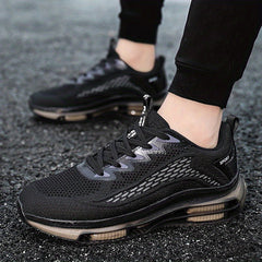 Men's Plus Size Air Cushion Shoes - Breathable Sneakers for Jogging & Hiking