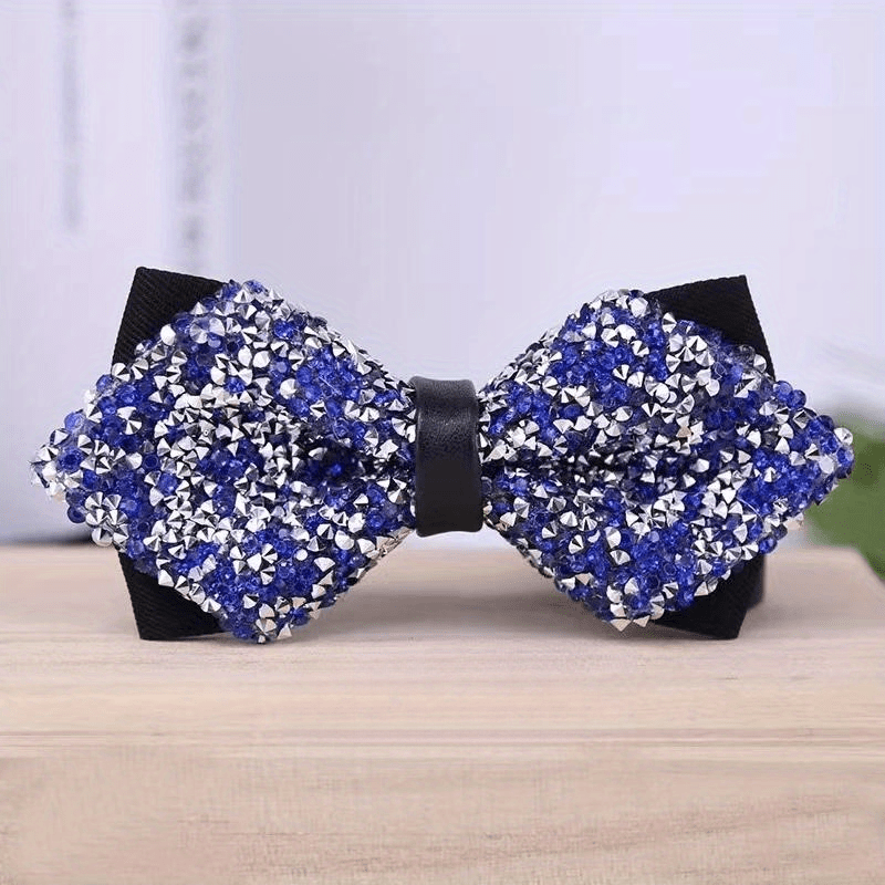 Glitter Faux Diamond Bow Tie for Men