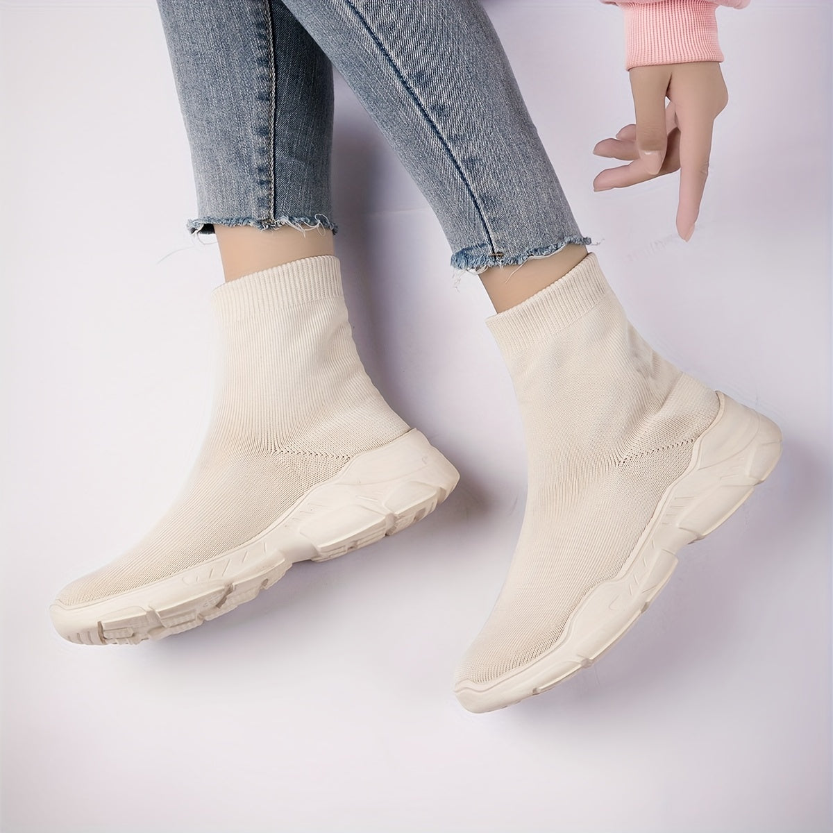 Women's High Top Slip On Sneakers Lightweight Walking Shoes
