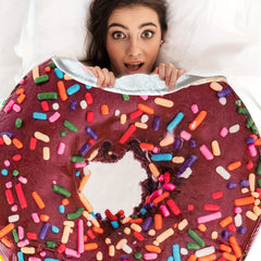 Soft and Warm Flannel Round Blanket Donut Throw Blanket
