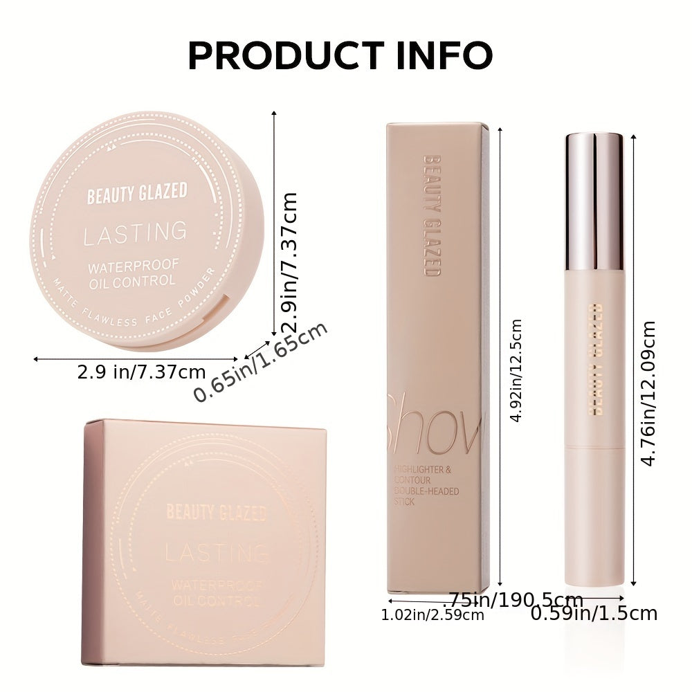 2-in-1 Contouring & Highlighter Face Pressed Powder