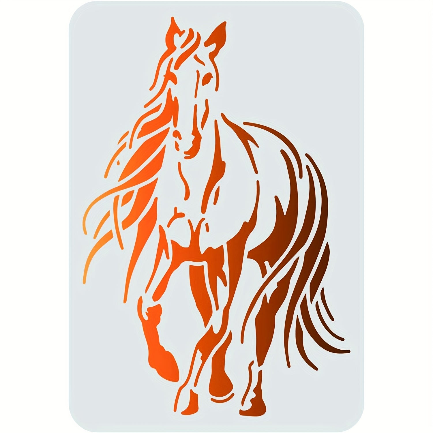 Horse Drawing Painting Stencils Templates Rectangle Reusable Stencils