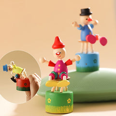 Cartoon Wooden Dancing Clown Swing Puppet Toy for Kids
