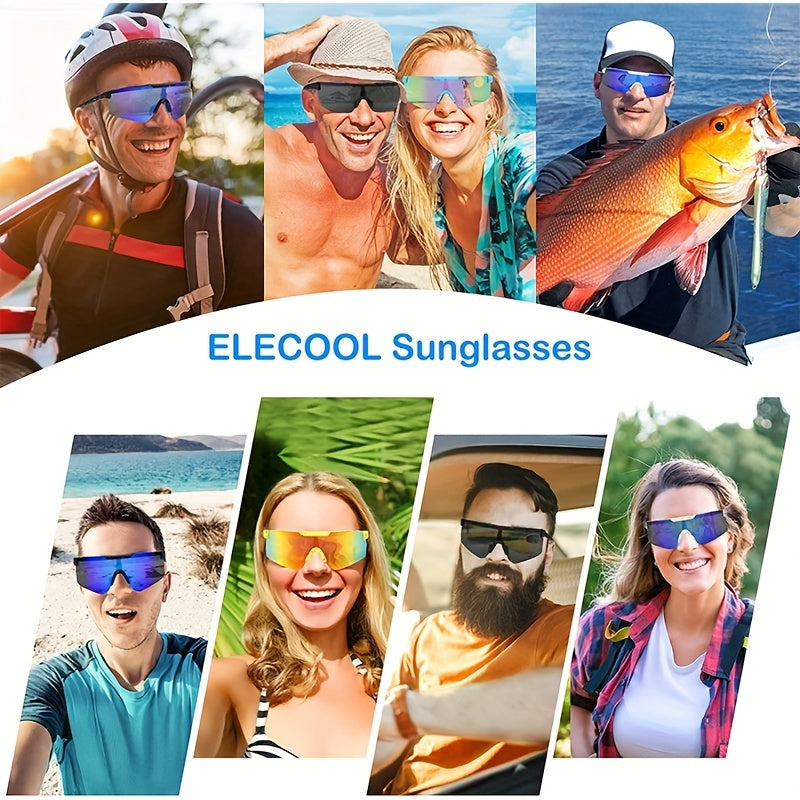 Y2K Sports Sunglasses Full Wrap Around Shield Glasses UV400