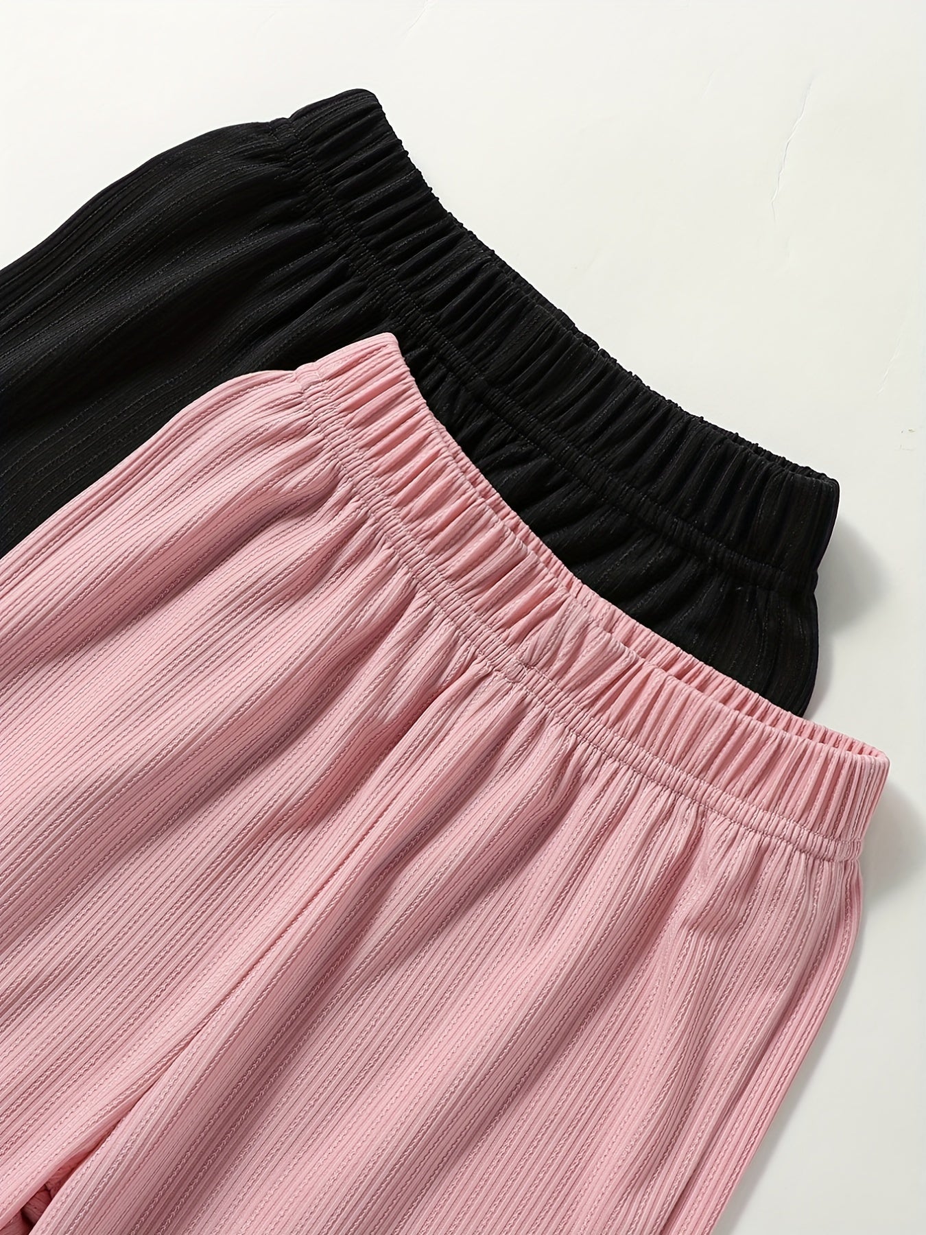 2pcs Toddler Girls Sweatpants Elastic Waist Casual Sport Joggers