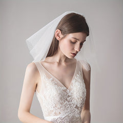 Layer Mesh Head Veil With Comb Back Veil Bridal Wedding Hair Accessories