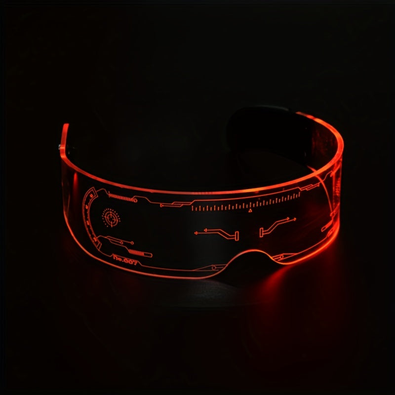 Cyberpunk LED Luminous Glasses Men's Party Costume Accessories