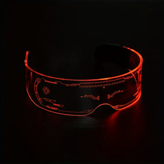 Cyberpunk LED Luminous Glasses Men's Party Costume Accessories