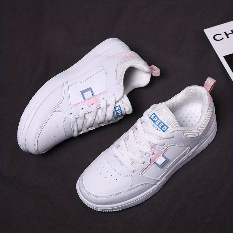 Breathable Mesh Casual Skate Shoes Lace up Flat Sports Shoes Women's Footwear