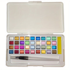 36 Metallic Watercolor Paint Set w/ Water Brush Pen for Painting