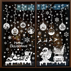 237pcs Christmas Window Stickers Reusable Xmas Window Clings Decals