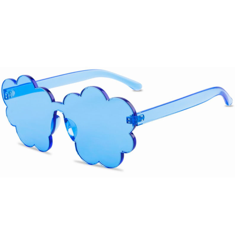 Thick Sliced Candy Love Sunglasses Flower Frameless