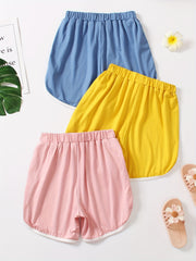 3 Packs Girls Casual Athletic Shorts Kids Active Yoga Shorts