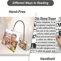 Large Hands-Free Floor Magnifying Glass for Reading Painting Sewing Mobile