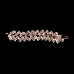 Leaf Shape Hair Clip Metal Side Clip Head Jewelry for Women Girls