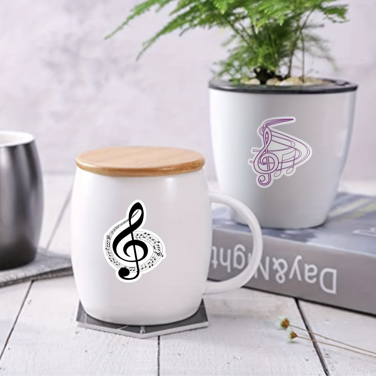 Music Themed Stickers for Water Bottles, Laptops, Guitars