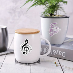 Music Themed Stickers for Water Bottles, Laptops, Guitars