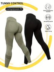 2pc High Waist Fitness Leggings Running Yoga Tight Pants Women's Activewear