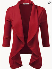 Casual Long Sleeve Lapel Blazer for Women
