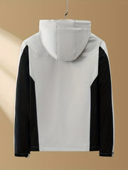 Boys Hooded Jacket Top Zipper Windbreaker Active Sports Kids Clothes