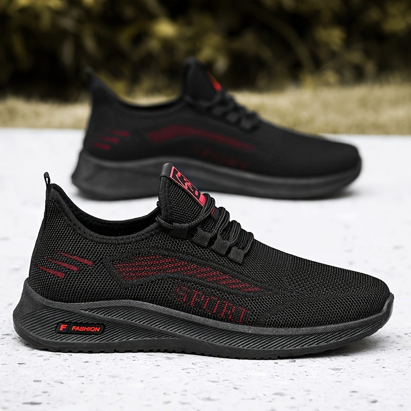 Men's Breathable Running Shoes Non Slip Lace Up Sneakers