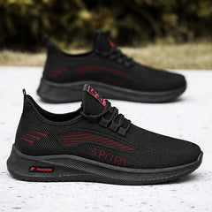 Men's Breathable Running Shoes Non Slip Lace Up Sneakers