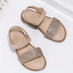 Girls Rhinestone Open Toe Sandals Outdoor Beach Summer Lightweight Shoes