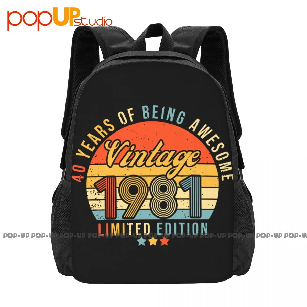 1981 Birthday Gift Backpack Large Capacity 3D Printing Multi-funct