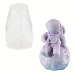 Astronaut Silicone Mold Candle Aromatherapy Resin Casting DIY Craft Tool