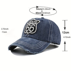Washed Embroidered Baseball Cap Outdoor Sunshade Peaked Cap
