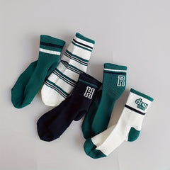5 Pairs Boys Kids Boneless Socks Comfy Anti-Odor Casual Sports Socks