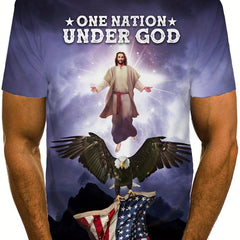 Men's Graphic Print T-Shirt Crew Neck Tee for Summer