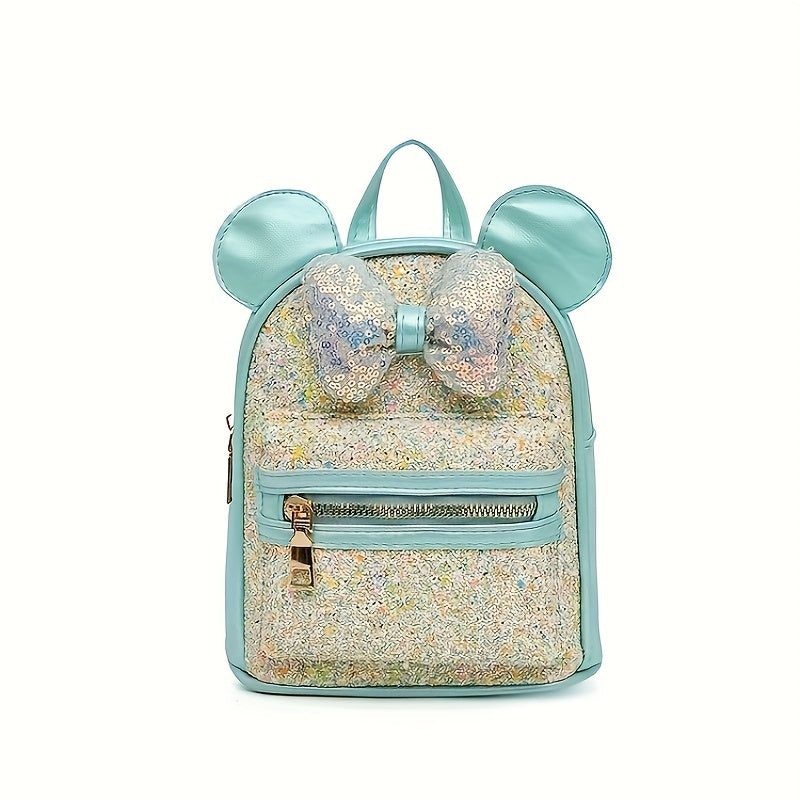Girls' Sequin Bow Backpack with Big Ears