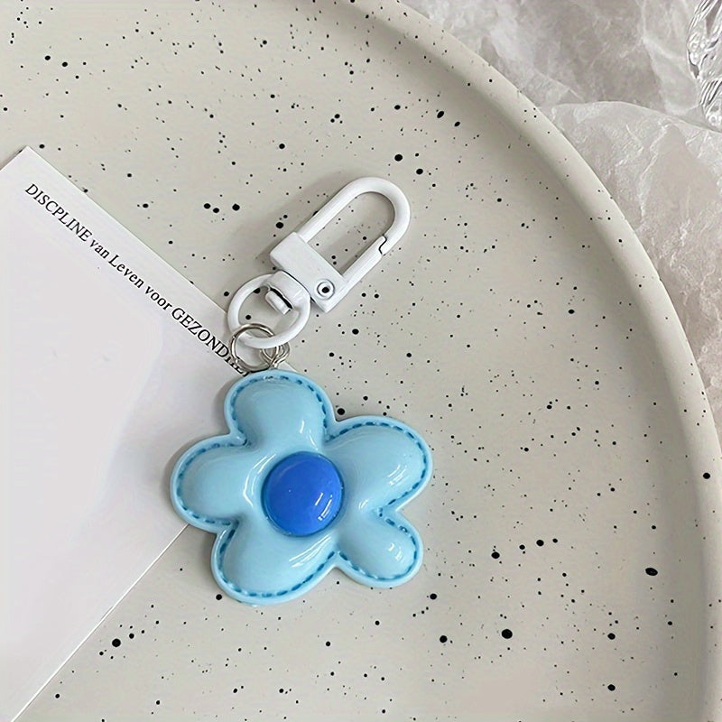 Flower Pendant Keychain Key Ring Bag Purse Charm Decoration
