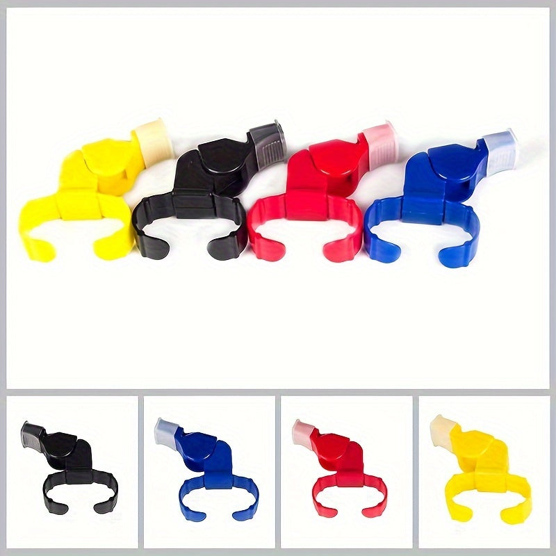 Referee Finger Whistle Football Training Equipment Safe Plastic Ring Whistle