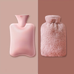 1000ml Faux Rabbit Fur Hot Water Bag Long lasting Warmth Hand Warmer